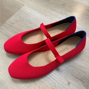Rothys Square Mary Jane - Lollipop Red